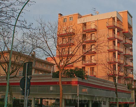 Hotel Sofia swimming pool and the garage and parking place at Jesolo photo